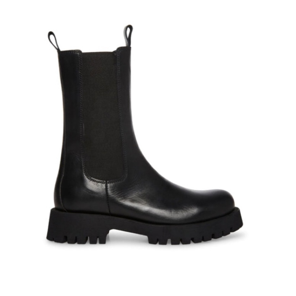 Steve Madden Black Leather Chelsea Boots